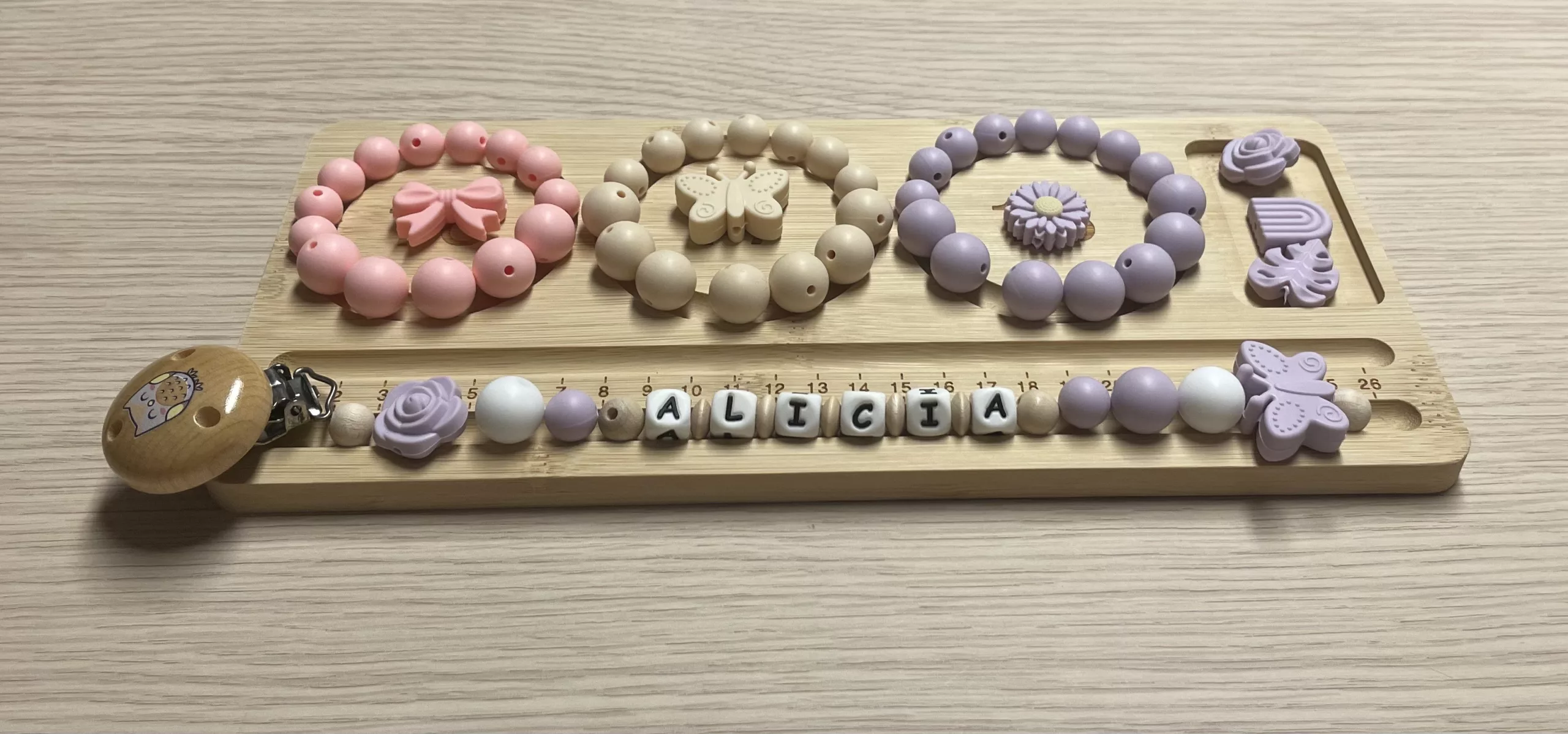 Chaîne à lolette "Papillon" - Mauve