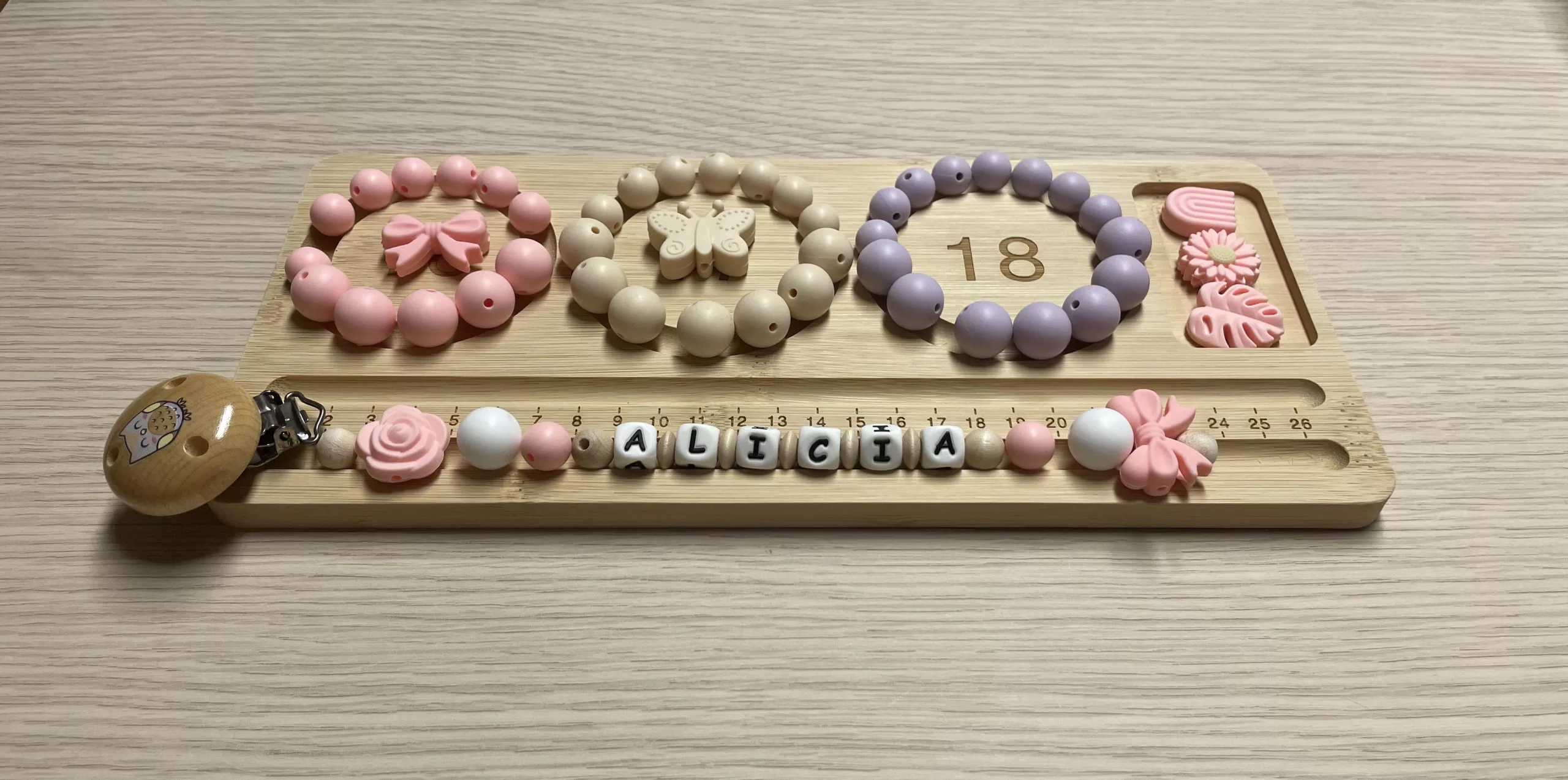 Chaîne à lolette "Noeud" - Rose