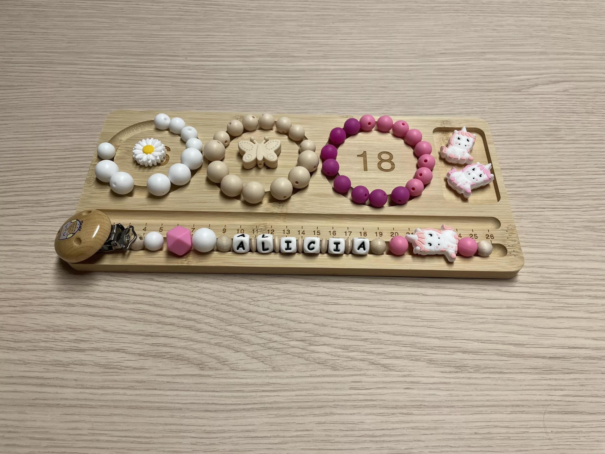 Chaîne à lolette "Licorne" - Rose