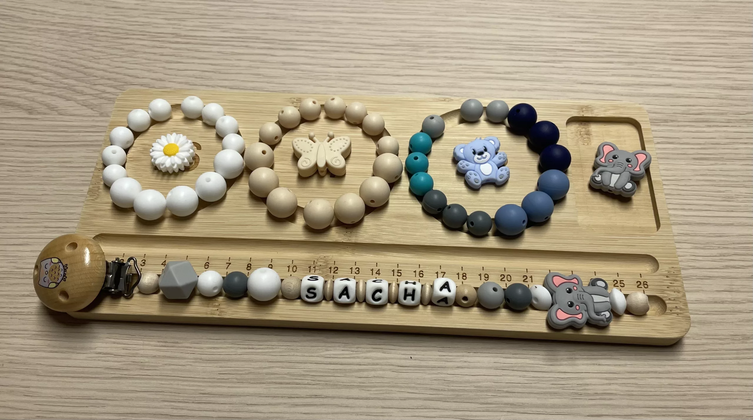 Chaîne à lolette "Eléphant" - Gris