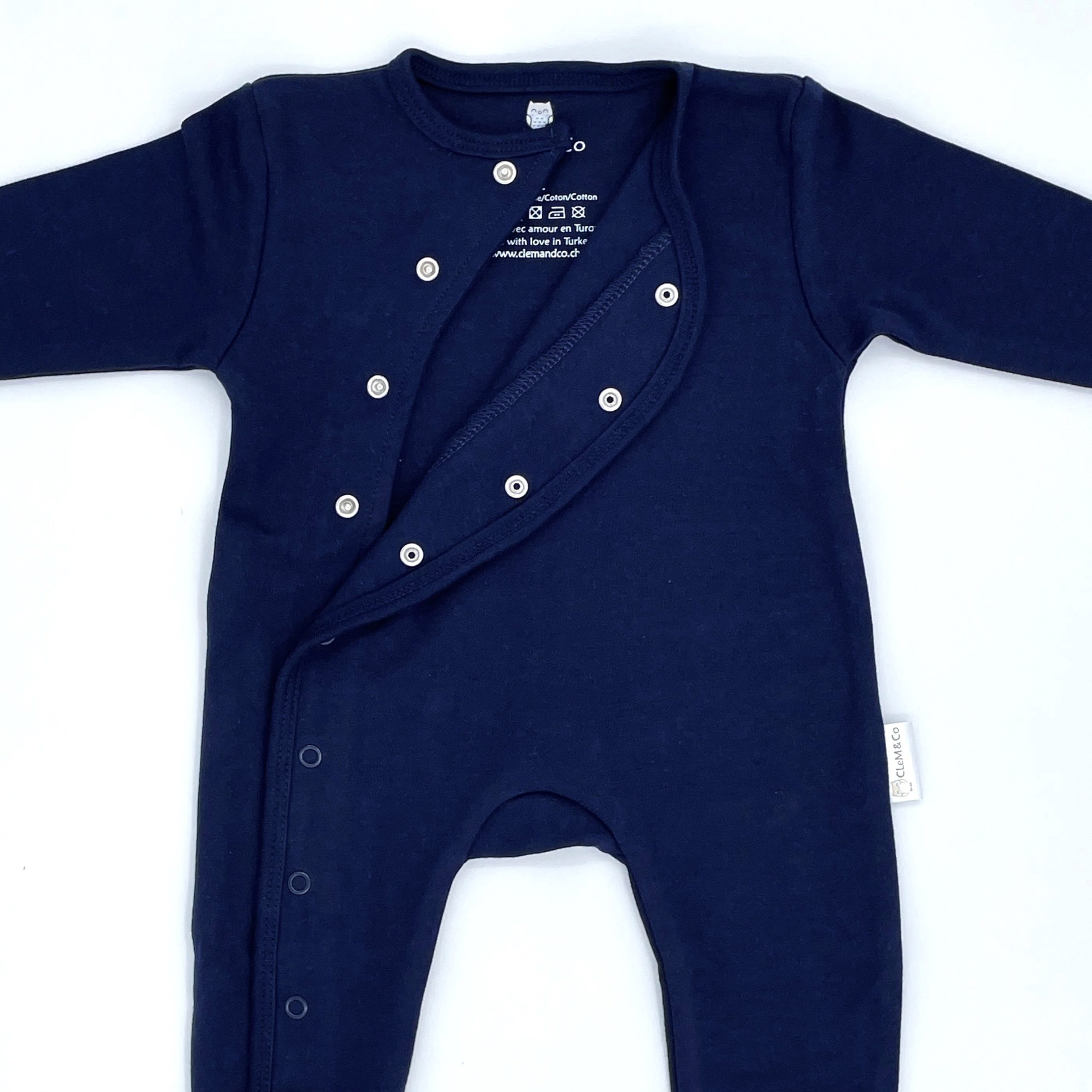 Pyjama manches longues - Marine – Image 2