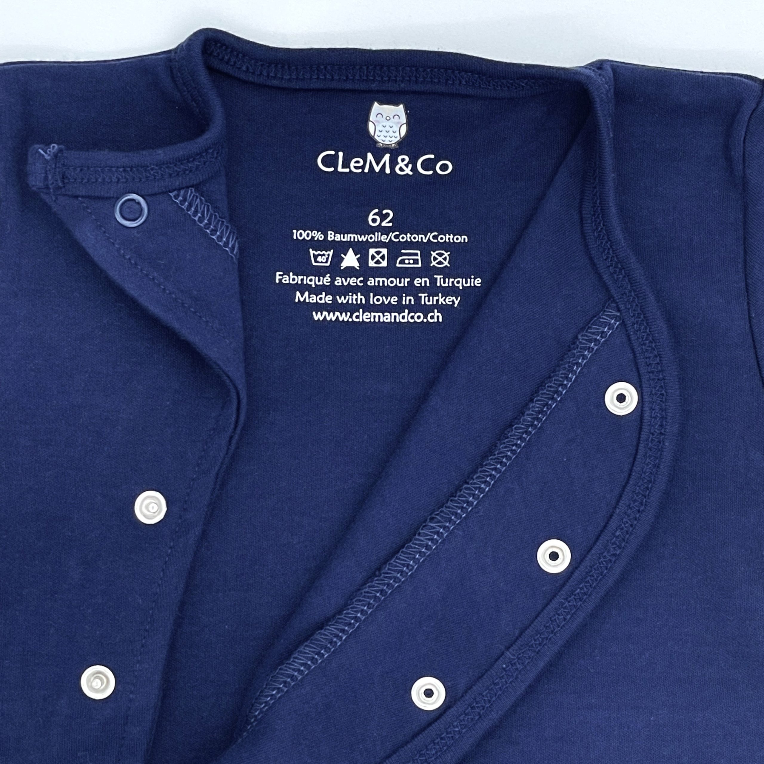 Pyjama manches longues - Marine – Image 3