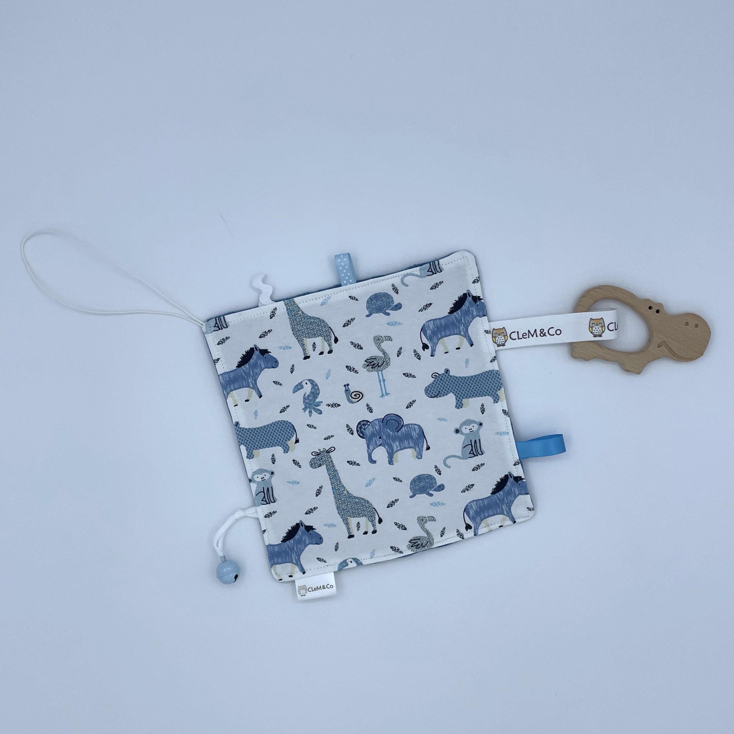 Carré d'éveil "Savane" - Bleu & Bleu pétrole – Image 2